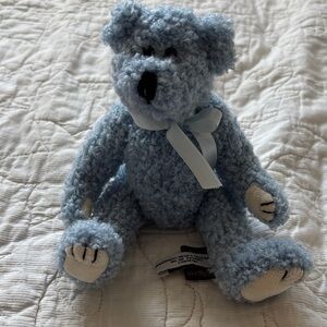 Ty Light Blue posable Plush Bear 8.5 inches